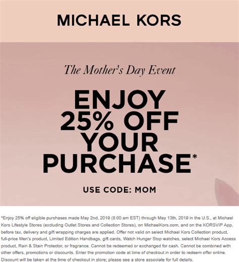 michael kors promocode|michael kors code promo.